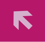 Icono de una flecha lila sobre fondo rosa